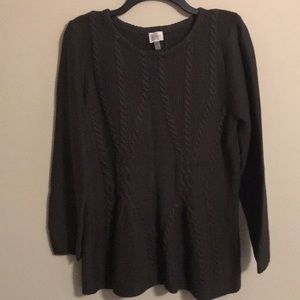 Forest Green Cable knit sweater